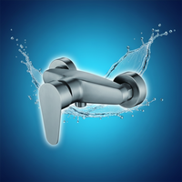 Mitigeur de douche thermostatique mural chromé pour hôtel, 2 voies, robinetterie de bain et de douche apparente