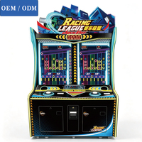 Machine de jeu d'arcade commerciale à monnayeur 2026 Racing League personnalisée pour 2 joueurs, avec fonction de récompense par poussée et de récupération de tickets, pour adultes, en promotion
