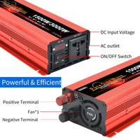 Houli onda sinusoidal pura 3000W 12V 24V 220V convertidor 12V 220V Pur sinus 3000W inversor de corriente CC 12V a CA 220V 110V 3000W