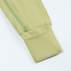 Combinaison en tissu de coton doux pour bébé pyjamas à pieds zippés pyjamas pour bébés filles garçons ensemble de pyjamas pour bébés avec mitaines - Product Image 6