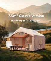 Portable 4 saisons fête de famille tente de luxe extérieure Durable Oxford PVC toile et coton tissu imperméable gonflable Camping tente