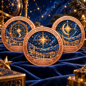 Moneta Commemorativa in Rame Puro 999 da 5oz, Collezione Celestiale Natalizia Personalizzata, Stampa UV 3D, Regalo Souvenir da Collezione - Product Image 3