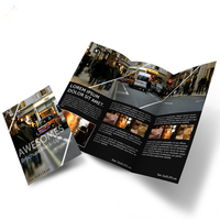 Impression personnalisée A6 A5 Taille Publicité Colorée Tri Plié Dépliant Catalogue Imprimer Livret