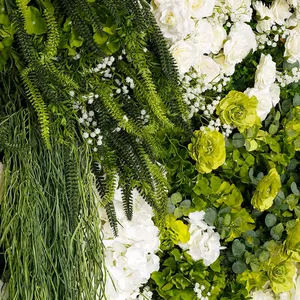 Pannello Floreale in Seta Filata <span class=keywords><strong>di</strong></span> Alta Qualità Personalizzato, Parete <span class=keywords><strong>di</strong></span> <span class=keywords><strong>Fiori</strong></span> Artificiali 3D Fatta a Mano per Decorazioni Matrimoniali <span class=keywords><strong>e</strong></span> Sfondi per Palcoscenici - Product Image 2