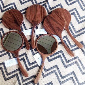 HD gỗ trang điểm cầm tay Vòng gương, xách tay nhỏ gọn gương, có thể được treo gương mỹ phẩm, du lịch cầm tay nhỏ gương - Product Image 3