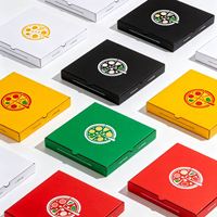 Boîte à pizza en papier kraft personnalisée, boîte d'emballage alimentaire en carton ondulé pour la livraison de pizzas à emporter, fournisseur d'usine en gros