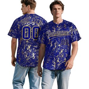 Custom Baseball Jersey Unisex Adult Personalized Name Number Sublimated Moisture Wicking Button Up Team Shirt - Product Image 1