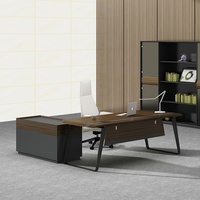 Bureau de direction multifonctionnel extensible en bois de style moderne SOHO pour la maison et le bureau