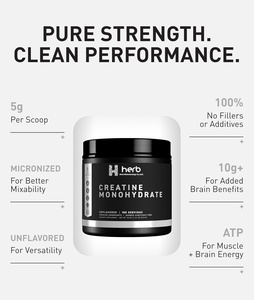 Private Label Premium Adult Tonic Body Nutrition Muscle Mass Weight Gain Pure <b>Creatine</b> Monohydrate Powder 300g Can Men Women - Product Image 5