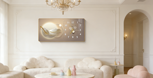 Reloj de Pared Islámico Moderno, Estilo Antiguo, Cristal y Porcelana, Diseño de Naturaleza Muerta, para Sala de Estar, Hogar, para Creyentes - Product Image 2