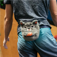 Sac à craie d'escalade personnalisé en usine, jouet en peluche animal, peluche en forme personnalisée, mignon, en polyester, unisexe, à partir de 14 ans