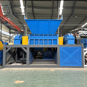 CE Certified 75-110kW Recycling Plant Industrial Heavy Duty Double-Shaft Shredder for Tire and <strong>Rubber</strong> - Product Image 3