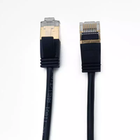 10Gbps 4 pasang Lan Patch RJ45 konektor Cat7 panjang kabel jaringan dapat disesuaikan