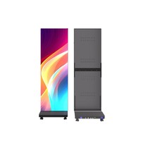 Affiche vidéo LED portable |   Écran publicitaire numérique intérieur/extérieur, luminosité 1000 cd, étanche IP65, HDR10, profondeur de couleur 12 bits