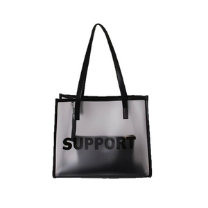 Bolso de mano de PVC transparente a la moda para mujer, bolso de hombro impermeable de gran capacidad, monedero transparente elegante para el trabajo y el uso diario - Product Image 4