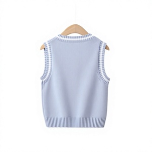 Chaleco Escolar para Niños, Cuello en V, Sin Mangas, Tejido de Punto, 100% Algodón, para Niños y Niñas - Product Image 3