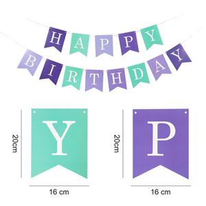 Ideas cumpleaños decoración brillo remolino colgando Banner decoraciones sirena de la fiesta de cumpleaños de los niños - Product Image 5