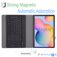 Turki Rusia Spanyol Ibrani Arab BT Casing Keyboard untuk Samsung Galaxy Tab A8 A 10.1 2019 A6 2016 S7 S6 Lite S5e S4