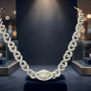Chaîne cubaine glacée de haute qualité, style moissanite, bijoux de luxe hip-hop, plaqué or 18 carats, argent 925, Inde - Product Image 6