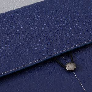 Letter Size <b>A4</b> PU Leather <b>File</b> Pouch Document Organizer Bag with Elastic Rope Buckle Waterproof Contract Envelope <b>File</b> Folder - Product Image 2