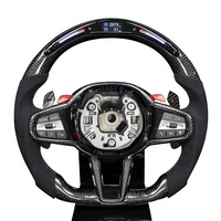 Volant en fibre de carbone noir avec LED compatible avec CS G01/G02/G05/G31/G32/G82/G42/G14/G20/G21/G80/G81/G22/G23/G26/G30/G15/G32/G87