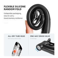 Tuba de plongée en silicone professionnel personnalisé, pliable, portable, tuyau en silicone pour un rangement pratique, ZMZ DIVE S320
