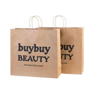 Large Kraft Paper Handle <b>Bags</b>, High-end Clothing Packaging <b>Bags</b>, Custom Brand Logo, Eco-friendly Paper <b>Bags</b>. - Product Image 4