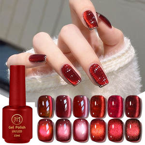 Gel pour les yeux de chat d'application magnétique rouge facile pour débutants pour les kits de <span class=keywords><strong>manucure</strong></span> à domicile bricolage - Product Image 1