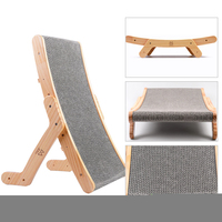 Grattoir anti-griffes pour chat en bois, planche à gratter pour chat, lit 3 en 1, tapis vertical pour chat, jouets pour chat, grattoir à ongles, tapis d'entraînement pour griffes