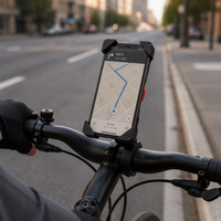 Supporto Manubrio Regolabile a 360 Gradi °   Supporto per Telefono da Bicicletta Antiurto e Antiscivolo per MTB, Bici da Strada, Bici da Città ed E-Bike