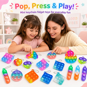 Mini Trampa para Ratones Llavero, <span class=keywords><strong>Juguete</strong></span> Sensorial Antiestrés de Silicona con Burbujas, Colgante para Mochila, Portátil para Fiestas - Product Image 2