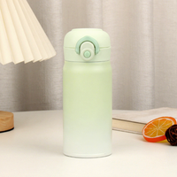 Bouteille d'eau isotherme en acier inoxydable de haute qualité 350 ml/500 ml, anti-fuite, avec couvercle à ouverture rapide à une main, réutilisable