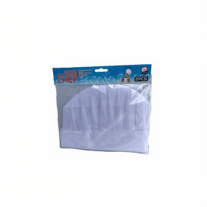 Cappello da chef Gorro Cocinero 2 pezzi bianco per uso in cucina - Product Image 2