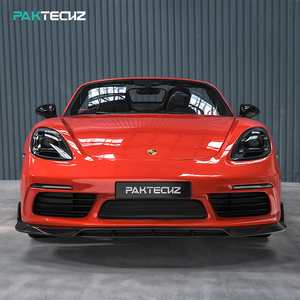 Paktechz Kit carrozzeria in fibra di carbonio a secco per paraurti anteriore Splitter per spellatore per Porsche 718 Cayman Boxster <span class=keywords><strong>982</strong></span> - Product Image 4