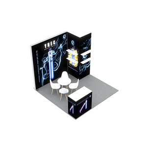 Cabina de luz de aluminio modular personalizada de 10x10 pies, fácil de montar, cabina de feria comercial para exhibición y exposición - Product Image 1