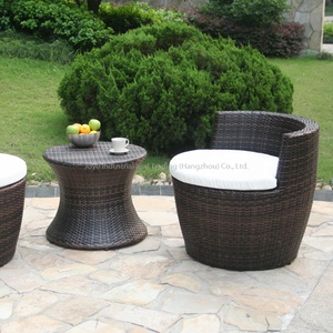 Leisure 3pcs Contemporary Outdoor Furniture Rattan <b>Table</b> Chair Set for Hotels Garden Courtyard Villa Farmhouse Apartment - Product Image 2
