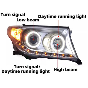LANDTRIP Faro Delantero de Alta Calidad para Toyota <span class=keywords><strong>LC</strong></span> <span class=keywords><strong>200</strong></span> 2007-2015, Actualización de Faro Delantero, Faro LED para Land Cruiser <span class=keywords><strong>200</strong></span>, LC200 - Product Image 4