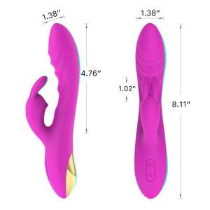 G-Punkt Kaninchen <span class=keywords><strong>Vibrator</strong></span> mit 12 Modi Wasserdicht Dildo Vibe Doppel massage Kitzler Stimulator Anal Perlen Vibratoren Sexspielzeug Für Frauen - Product Image 5