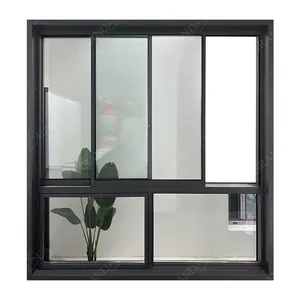 High quality minimalism narrow frame slim aluminum sliding glass window for home interior office window design