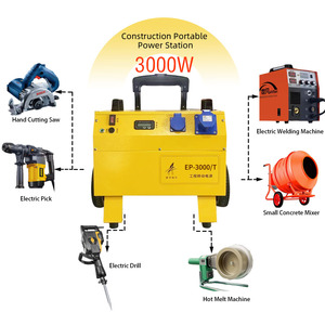 High Quality Construction Use Portable Lithium Battery Power Station System <b>Solar</b> <b>Generator</b> with Overload Ep-3000/t Portable - Product Image 1