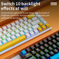 68 touches 60% gamer ordinateur portable ergonomique rgb led rétro-éclairage couleur usb accessoires de jeu teclado clavier mécanique de jeu