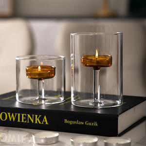 Sang trọng bán buôn trang trí độc đáo Kính nến cổ điển người giữ ngọn nến - Product Image 4