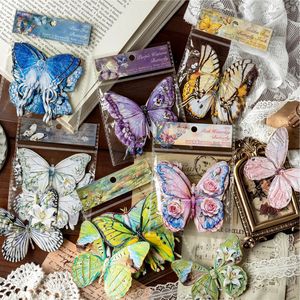 10 Adesivi per Confezione, Serie 'Poesie delle Farfalle' di Monet, Decorazioni in Rilievo per Diari - Product Image 1
