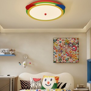 Plafonnier LED moderne et créatif pour chambre d'enfant, style minimaliste, couleurs Dopamine Memphis, éclairage de 10-15 m² - Product Image 3