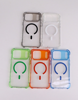 Coque de téléphone transparente pour iPhone 17 Pro Max 18 Pro Max, protection antichoc magnétique en PC+TPU à quatre coins