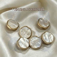 Bouton rond en résine et métal 20 mm, bouton décoratif de couture tendance