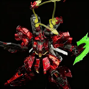 En stock RG 1/144 Sazabi Kit de montage de modèle en plastique transparent avec placage mécanique, figurine articulée avec emballage d'origine - Product Image 3