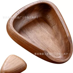ถาดใส่เมล็ดกาแฟไม้วอลนัททรงกลม ใช้งานในบ้าน เป็นมิตรกับสิ่งแวดล้อม - Product Image 1