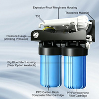 Filtre à eau par osmose inverse Commercial 4 étapes 400 GPD 600 GPD 800 GPD 10 pouces Big Blue pour machine de filtration d'eau pure