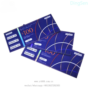 An ninh <span class=keywords><strong>Hologram</strong></span> dập nóng in Watermark giấy phiếu giảm giá vé phiếu giảm giá - Product Image 5